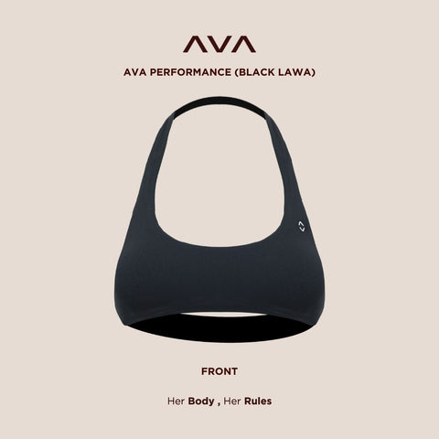 AVA - Performance Bra สายคล้องคอ (Black Lawa)