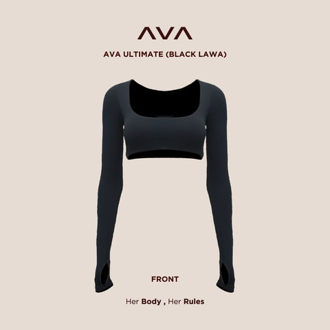 AVA - Ultimate Bra แขนยาว (Black Lawa)